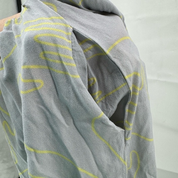 Elk Sentosa Hand Print RTR Wide Flowy Assymetrical Leg Women Small Pants - Picture 11 of 12